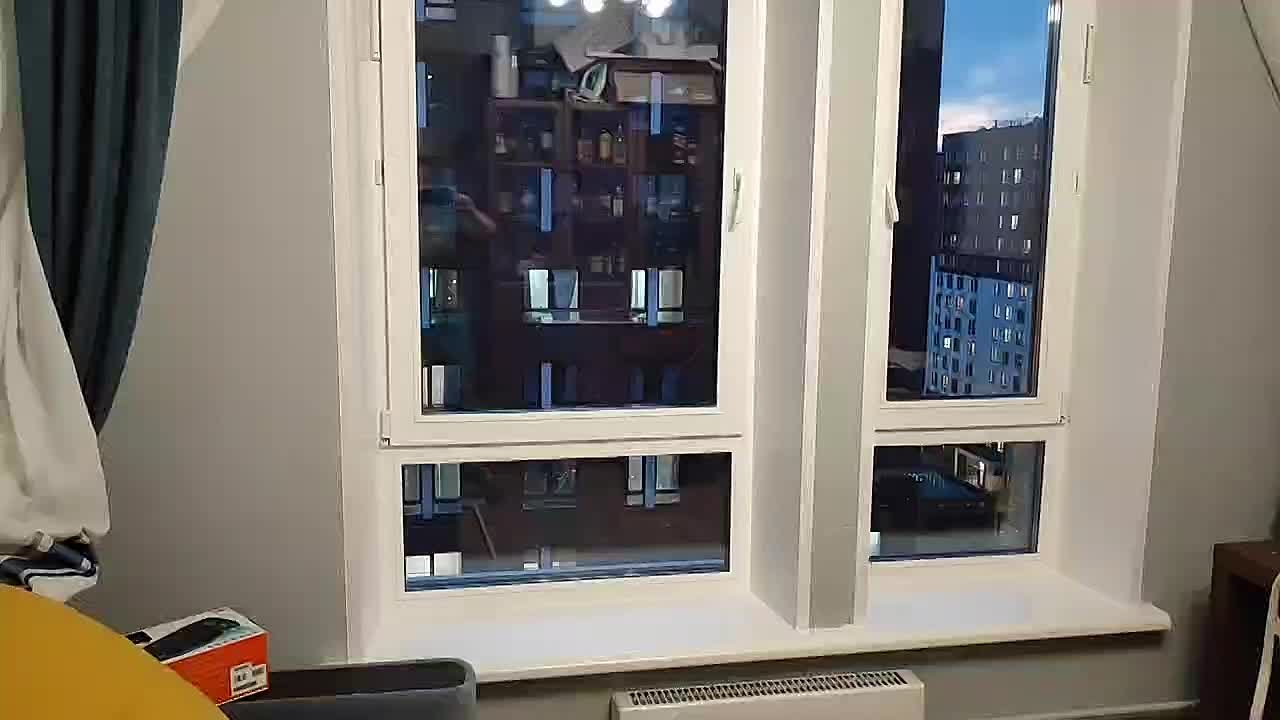 Откосы из сендвич панелей.Подоконник Данке Сатин.